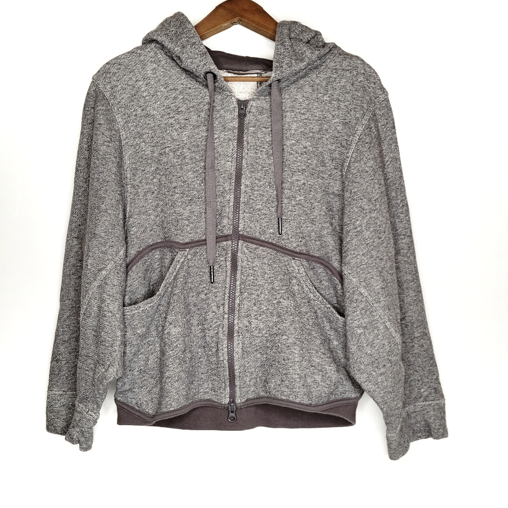 Adida x Stella McCartney | Hooded Crop Full-Zip Sweatshirt Small Grey